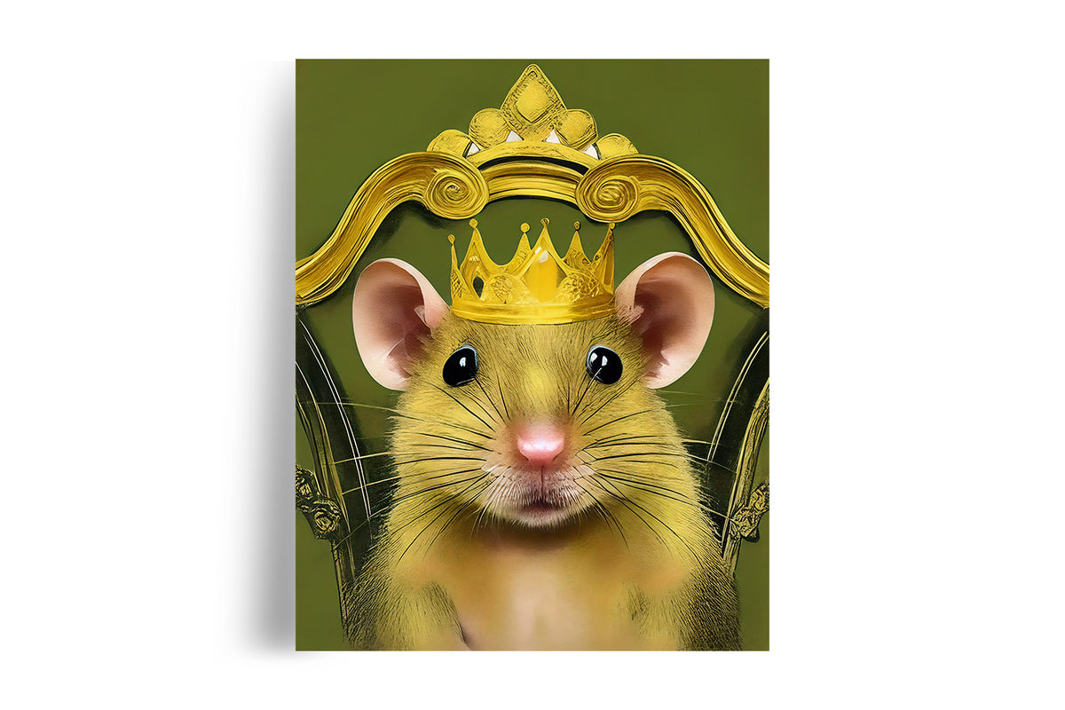 CROWN GOLDEN RAT MON PETIT SOURIS POSTER – Anne Wesley