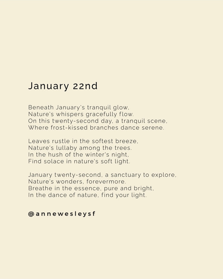 Dancing with Frost: Mindful Living on January's Twenty-Second Day