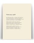 366 Daily Mindfulness Nature Poem Minimalist Print -  February 19th