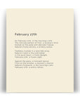 366 Daily Mindfulness Nature Poem Minimalist Print -  February 27th