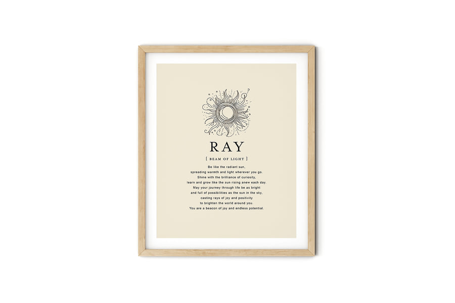 RAY -  Name Art Print