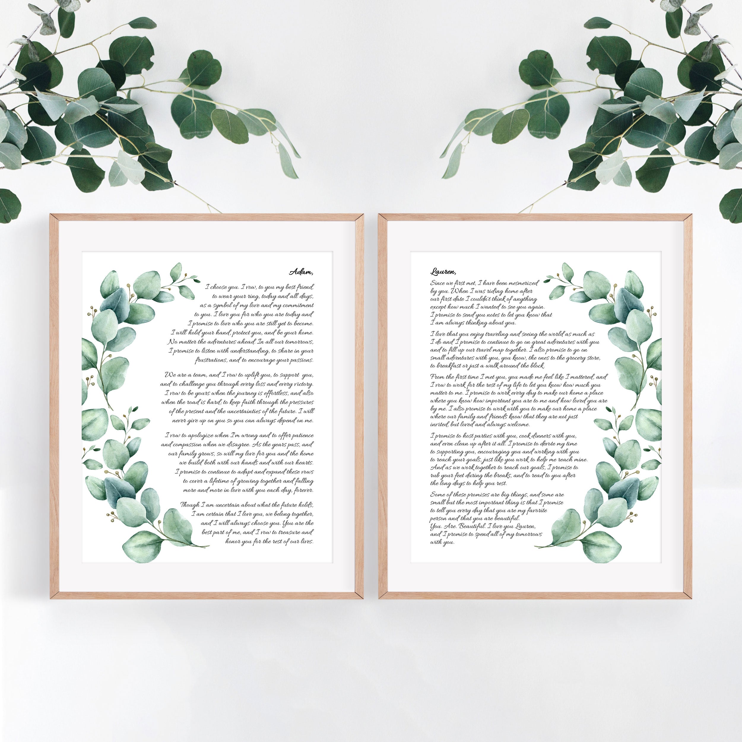 2PCS engagement gifts for couples Vows Book Hers and Hers Wedding