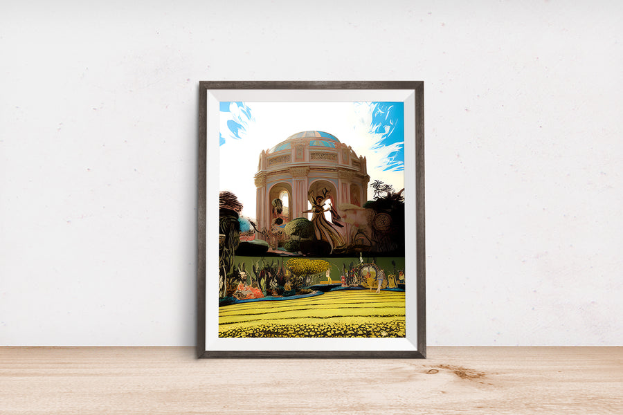 SAN FRANCISCO PALACE OF FINE ARTS IN WONDERLAND POSTER